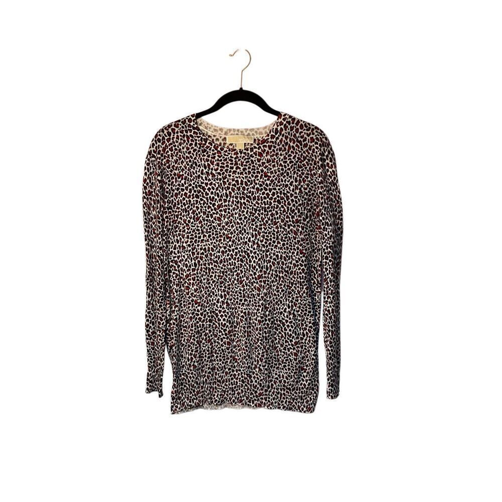 Michael Kors women’s cheetah print, long sleeve sweater, size medium